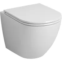 Унитаз подвесной Grossman GR-4455S безободковый, с сиденьем микролифт, белый