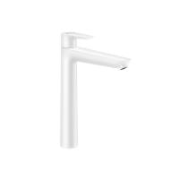 Смеситель для раковины hansgrohe Talis E 71716700 240 со сливным гарнитуром матовый белый
