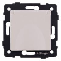 Розетка с заземлением с крышкой, без рамки Kollinger  REA-006CM