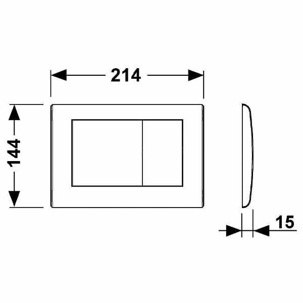 Клавиша смыва Tece Planus 9240320 нерж.сталь
