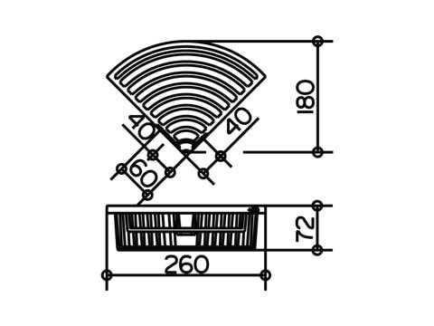 Мыльница-сетка угловая Keuco 24944010100 18x7,2 см хром