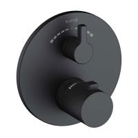 Термостатический смеситель для душа Kludi Nova Fonte Puristic 208103915 черный матовый