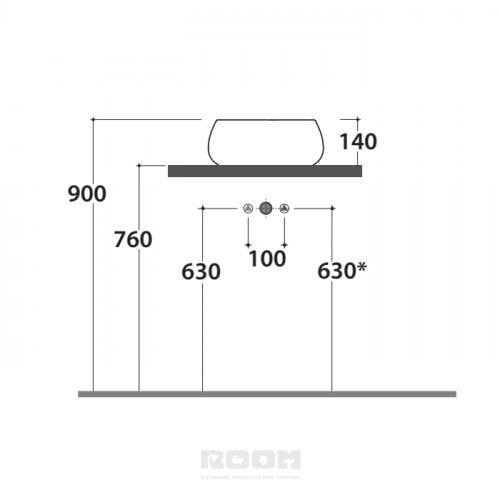 Раковина Globo T-Edge 35 TE035BI