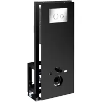 Инсталляция для унитаза WasserKRAFT Glan 66 66TLT.010.ME.BL.CH01 с кнопкой смыва, хром