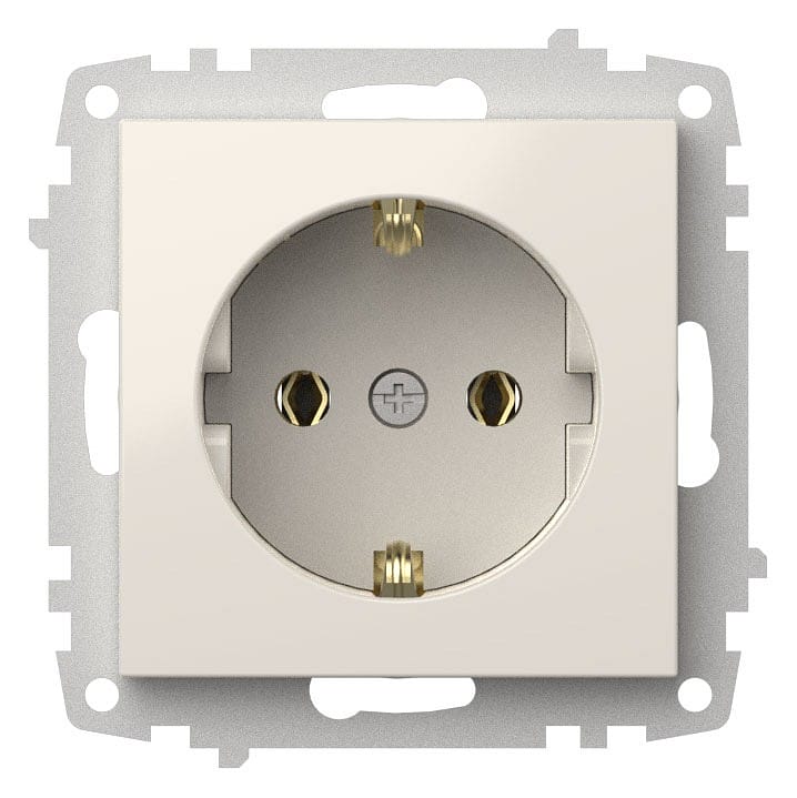 Розетка с заземлением, без рамки Elbi Eleсtriс Zena Vega 609-010200-217
