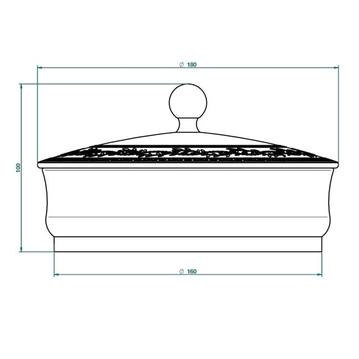 Контейнер THG Marquise blanc dcor Platine A7G.A02.4623 серебро