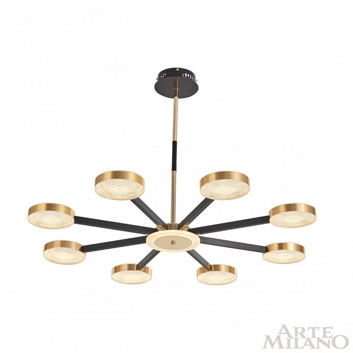 Люстра на штанге Arte Milano Ferrara-72079 272079/8 BK/GD