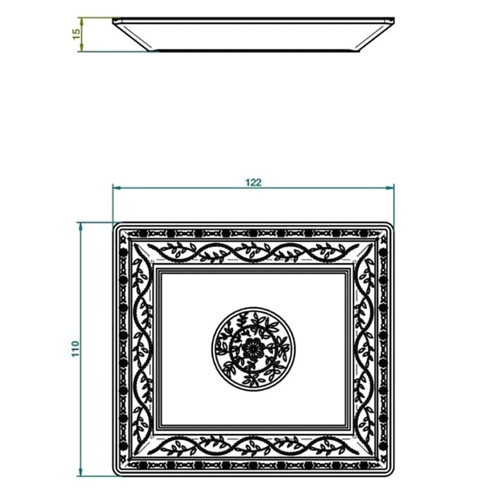 Поднос THG Marquise blanc dcor Platine A7G.A02.4612 белый