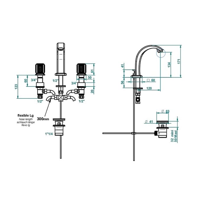 Смеситель для раковины THG Mtropolis cristal noir A2L.F30.151 золото