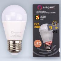 Лампа светодиодная Eleganz E27 9Вт 3000K 1404