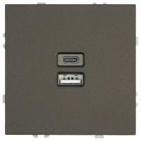 Розетка 2хUSB type A и C без рамки Stekker Эмили 49931