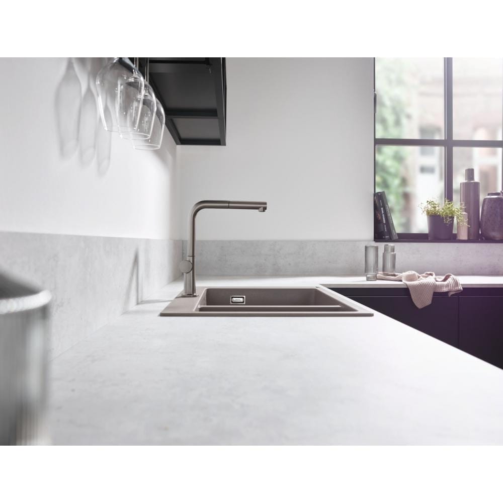 Смеситель для кухни hansgrohe Talis M54 270 1jet 72808800 с вытяжным изливом сталь