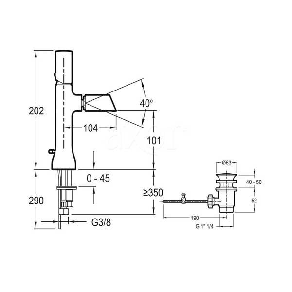 Смеситель для биде Jacob Delafon Toobi E8961-BN полированный никель
