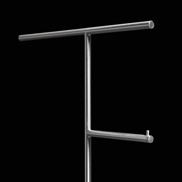 Стойка для ванной Antonio Lupi Bivio BIVIO2.8/steel.carrara мрамор/сталь