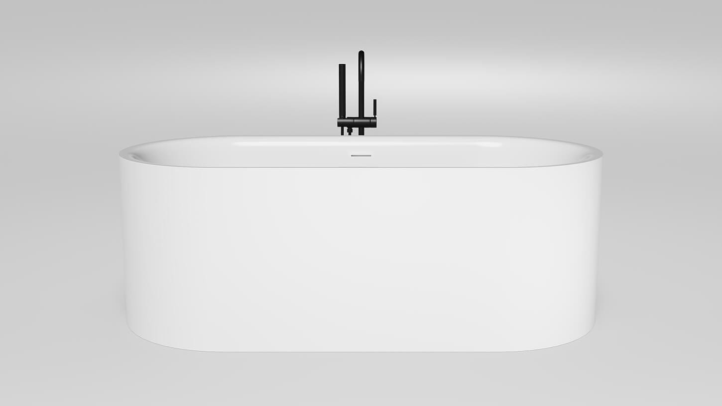 Ванна из искусственного камня Salini Perla 170x80 1049101G белая глянцевая