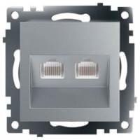 Розетка двойная Ethernet RJ-45 без рамки Stekker Катрин 50005