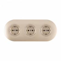 Розетка с заземлением и со шторкой Arte Milano SET08-3 SET08-3-40-1x3 shampan