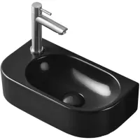 Раковина CeramaLux 78204RB 40x21,5 см R, рукомойник, черный глянец