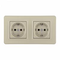 Розетка с заземлением и со шторкой Arte Milano SET16-2 SET16-2-40-1x2 shampan