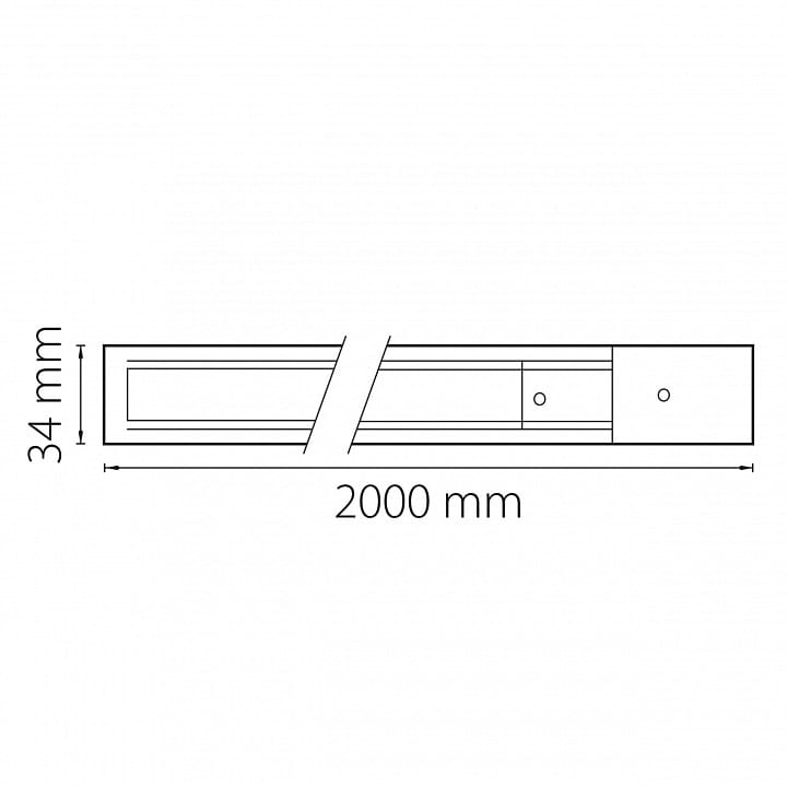 Трек накладной Lightstar Barra 502028-T