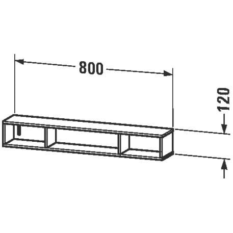 Полка Duravit L-cube LC120002222 белая
