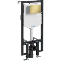 Инсталляция для унитаза WasserKRAFT Vils 56 56TLT.010.ME.MG04 с кнопкой смыва, золотой матовый