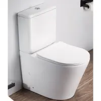 Унитаз-компакт CeramaLux 2179XMW безободковый, с сиденьем микролифт, белый матовый