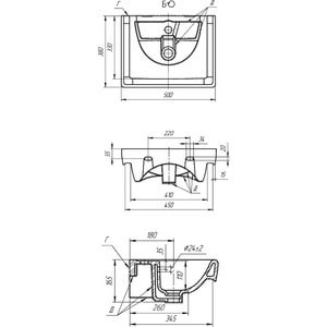 Раковина AQWELLA Mini 195032