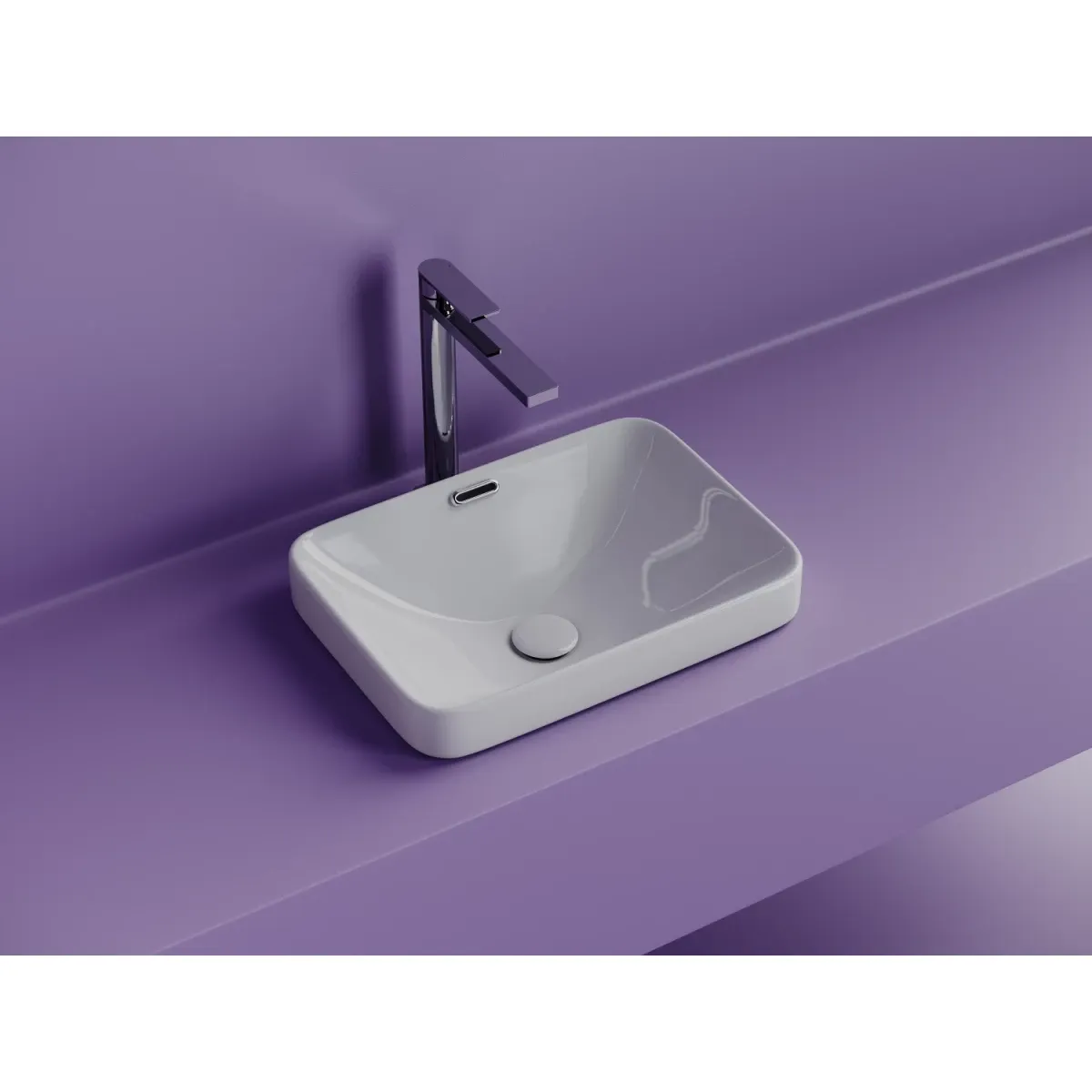 Раковина Ceramica Nova Element CN6078 46x33 см, встраиваемая сверху, белый