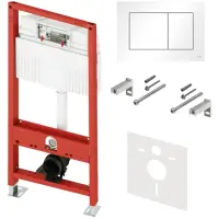 Инсталляция для унитаза Tece TECEnow + TECEbase 3.0 N500413 с кнопкой смыва, белый глянец