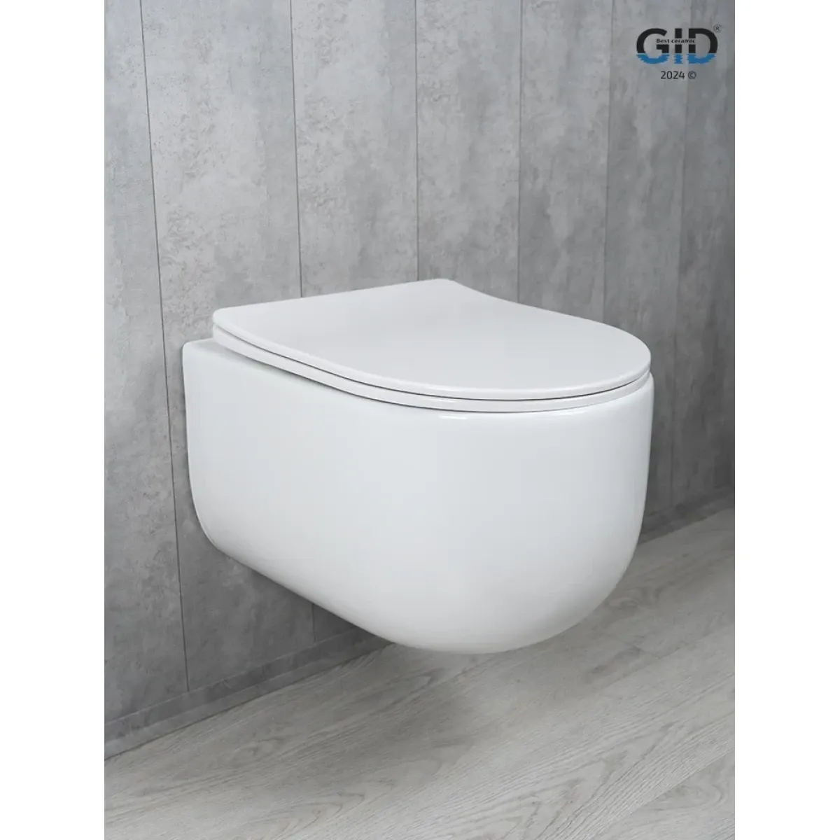 Унитаз подвесной GID Tr2133TF безободковый, торнадо, с сиденьем микролифт, белый