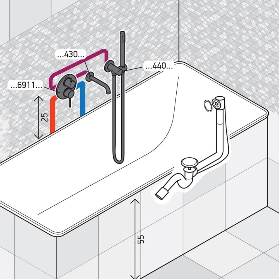 Смеситель для ванны Paini Cox 78PJSET26911BATH с душевым гарнитуром золото матовое