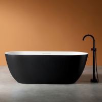 Ванна из искусственного камня Abber Frankfurt 170x75 AM9941BW черно-белый матовый