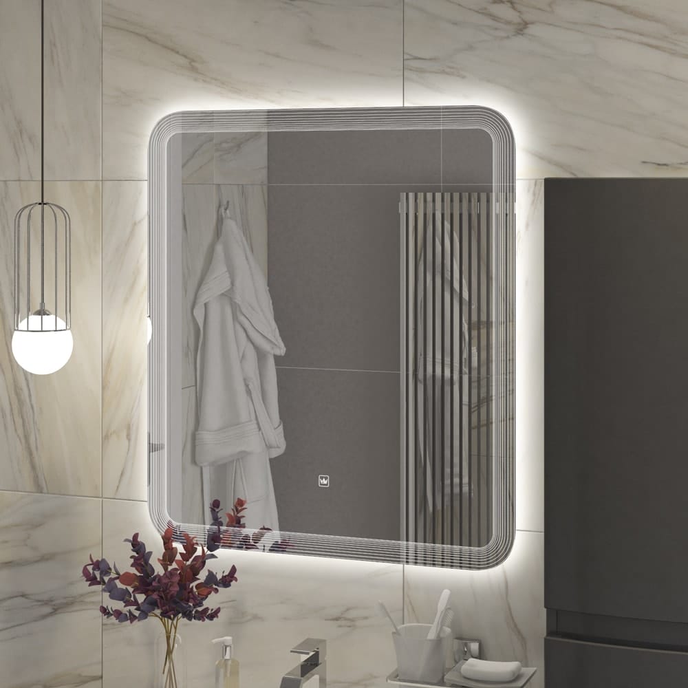Зеркало Cezares Duet 80 CZR-SPC-DUET-800-800-LED-TCH c подсветкой
