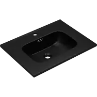 Раковина CeramaLux 9060MMB 61,3x46,6 см, накладная, черный матовый