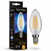 Лампа светодиодная Voltega свеча матовая (Candle matt) 6Вт E14 6Вт 3000K 7207