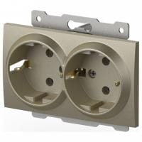Розетка двойная с заземлением, без рамки Elbi Eleсtriс Zena Vega 609-011400-907