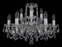 Подвесная люстра Bohemia Ivele Crystal 1402 1402/6_3/195/Ni/Leafs