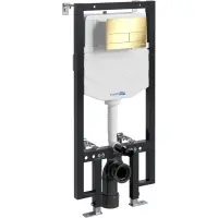 Инсталляция для унитаза WasserKRAFT Vils 56 56TLT.010.ME.PG04 с кнопкой смыва, золотой