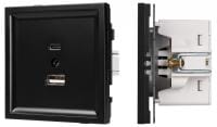Розетка 2хUSB type A и C без рамки Arlight SCT-TENDO 054095