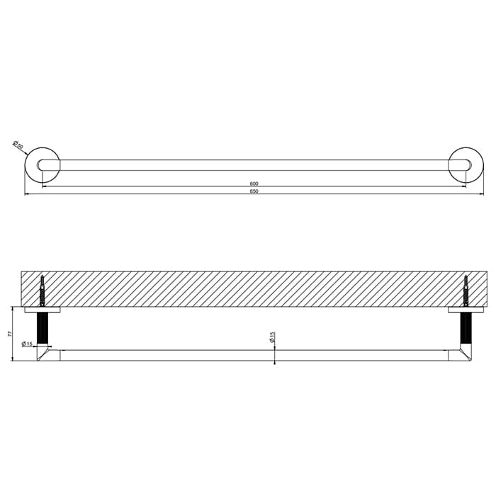 Полотенцедержатель Gessi Ingranaggio 60 см 63903#149 никель