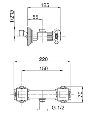 Смеситель для душа Cezares Olimp OLIMP-DS-02-O