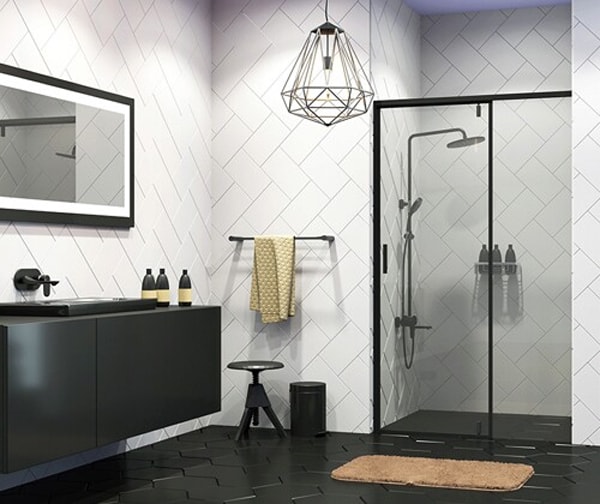 Душевая дверь WasserKRAFT Elbе 120 74P05 черная