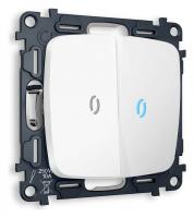 Выключатель двухклавишный с подсветкой без рамки Ambrella Volt Quant MO124020