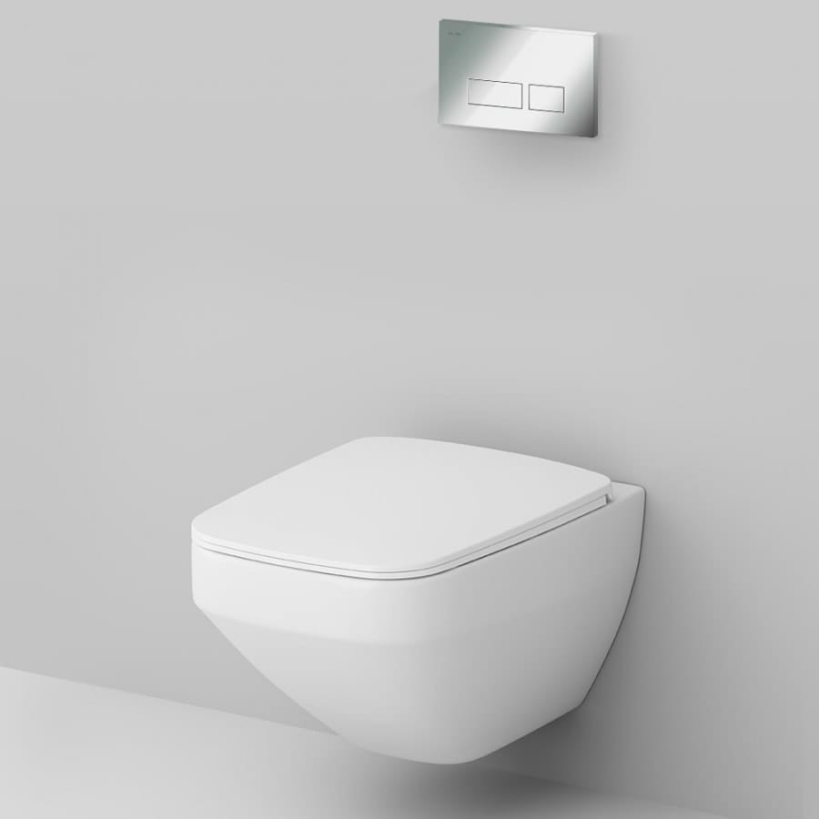 Комплект унитаз AM.PM Spirit V2.0 FlashClean IS47051.50A1700 с инсталляцией + клавиша глянцевый хром + сиденье