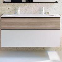 Тумба с раковиной Burgbad Fiumo 120 SFXO122F3956FOT45G0200C0001*2 белый/бежевый