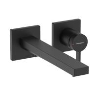 Смеситель для раковины hansgrohe Tecturis E 73051670 со сливным гарнитуром черный матовый