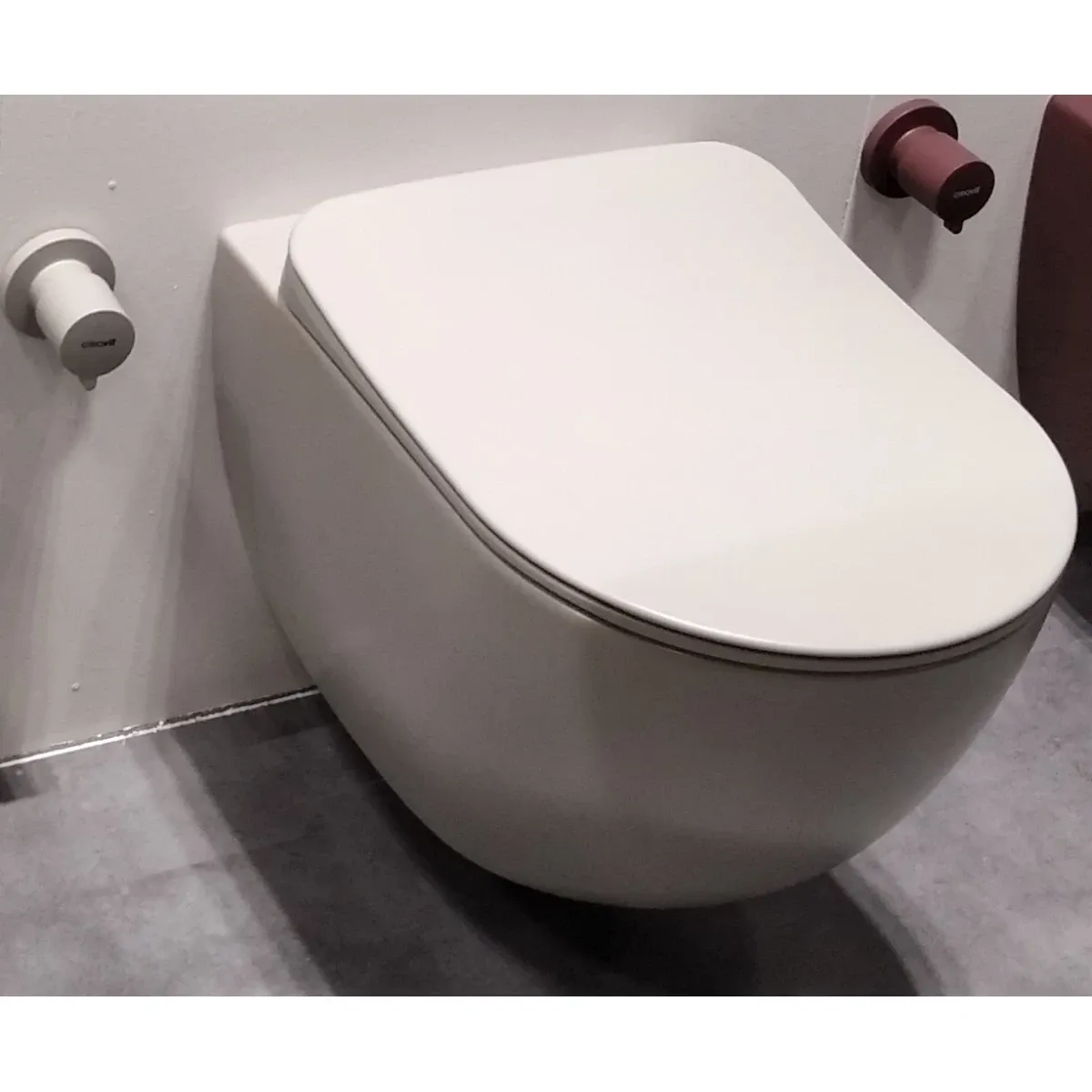 Унитаз подвесной Creavit Free FE322-00CG00E-0000 безободковый, с функцией биде, светло-серый матовый
