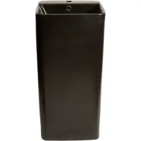 Раковина CeramaLux P7004LMB 40x40 см, напольная, черный матовый