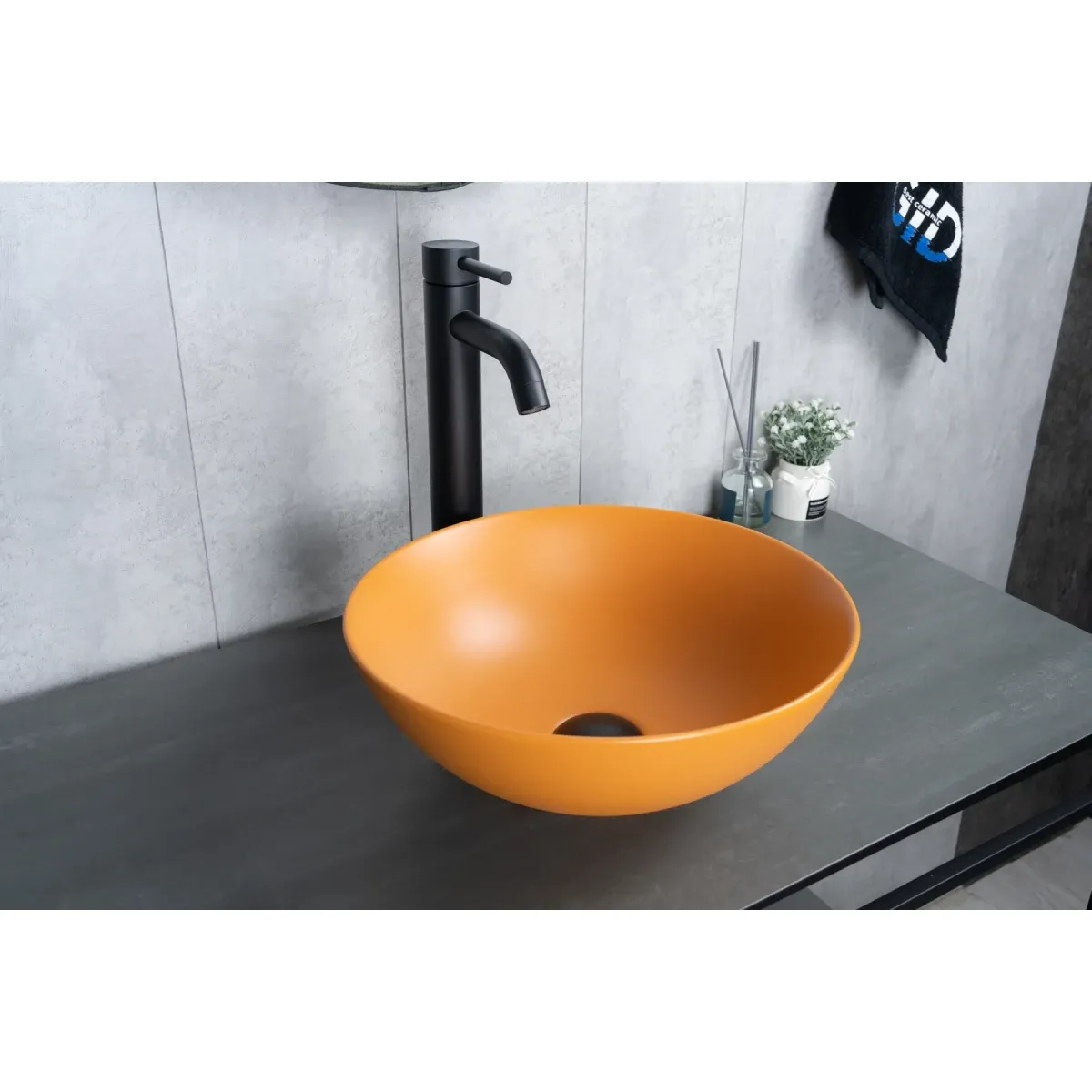 Раковина-чаша GID 9081orm 36x36 см, накладная, оранжевый матовый